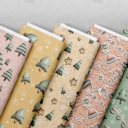 Cozy Christmas & New Year 3D Seamless Patterns