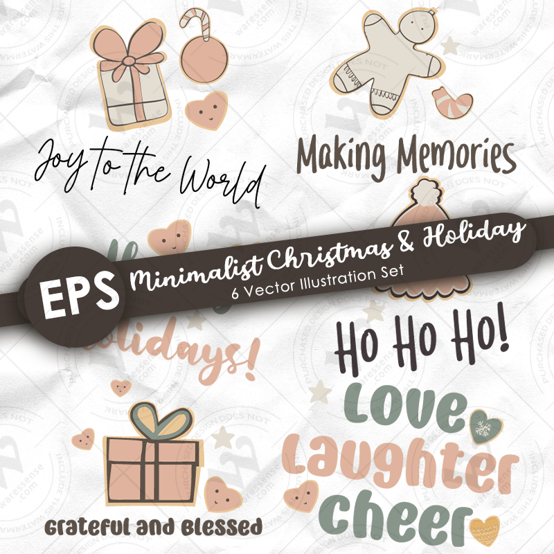 Vector illustration set features cozy and festive elements perfect for Christmas and winter