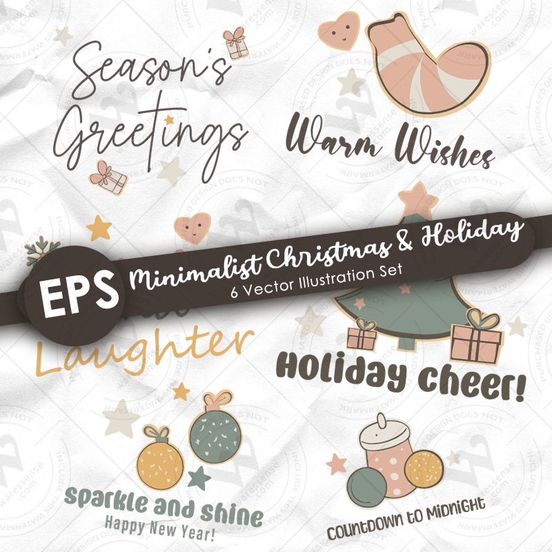 Vector illustration set features cozy and festive elements perfect for Christmas and winter