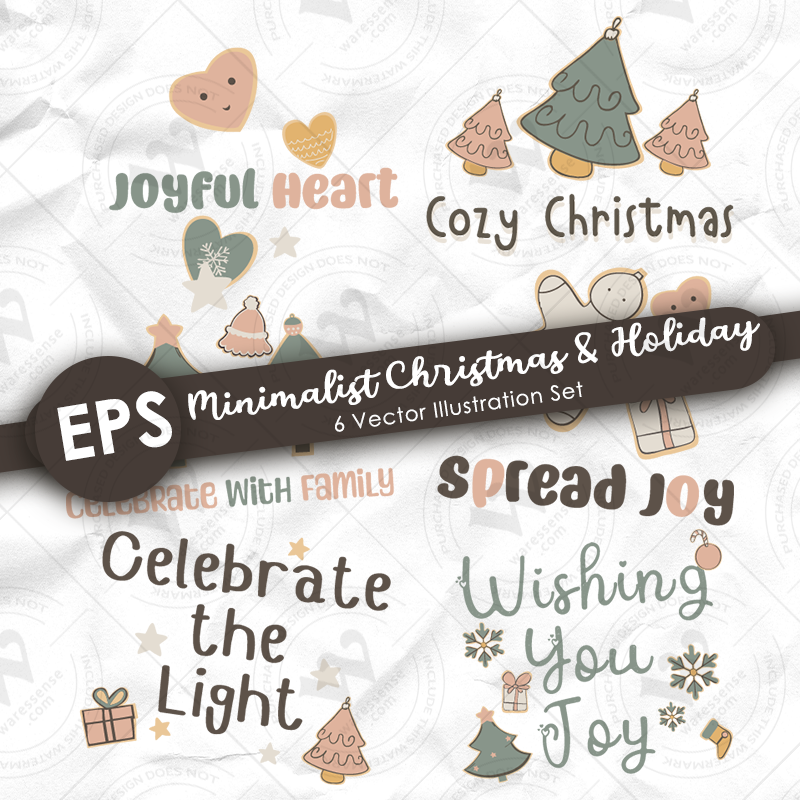 Vector illustration set features cozy and festive elements perfect for Christmas and winter