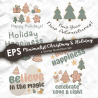 Vector illustration set features cozy and festive elements perfect for Christmas and winter