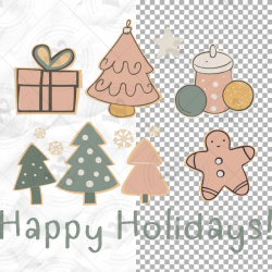 Vector illustration set features cozy and festive elements perfect for Christmas and winter