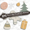 Vector illustration set features cozy and festive elements perfect for Christmas and winter