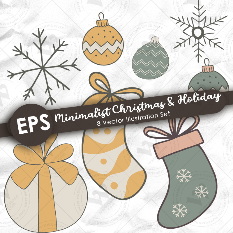 Vector illustration set features cozy and festive elements perfect for Christmas and winter