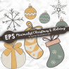 Vector illustration set features cozy and festive elements perfect for Christmas and winter