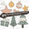 Vector illustration set features cozy and festive elements perfect for Christmas and winter