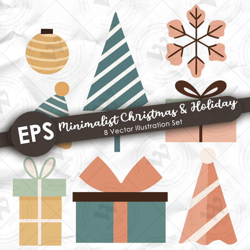 Vector illustration set features cozy and festive elements perfect for Christmas and winter