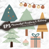 Vector illustration set features cozy and festive elements perfect for Christmas and winter