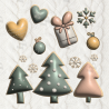 Cozy Christmas 3D Elements Collection - 24 Festive High-Resolution PNGs