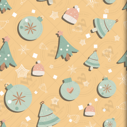 Christmas & New Year Pastel Pattern Set