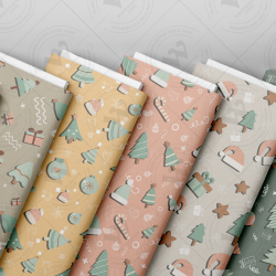 Christmas & New Year Pastel Pattern Set