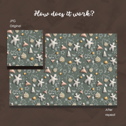 Cozy Christmas & New Year 3D Seamless Patterns