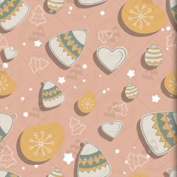 Christmas & New Year Pastel Pattern Set