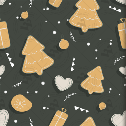 Christmas & New Year Pastel Pattern Set