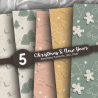 Christmas & New Year Pastel Pattern Set