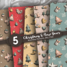 Cozy Christmas & New Year 3D Seamless Patterns