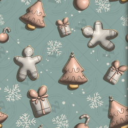 Cozy Christmas & New Year 3D Seamless Patterns