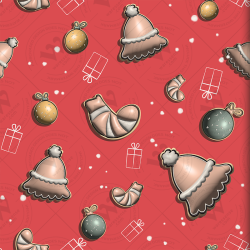 Cozy Christmas & New Year 3D Seamless Patterns