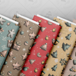 Cozy Christmas & New Year 3D Seamless Patterns