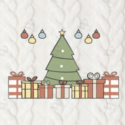 Cozy Minimalist Christmas Illustration