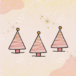 Minimalist Pastel Christmas illustration