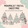 Minimalist Pastel Christmas illustration