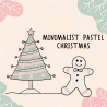 Minimalist Pastel Christmas illustration