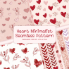 Minimalist Glittering Heart Seamless Pattern