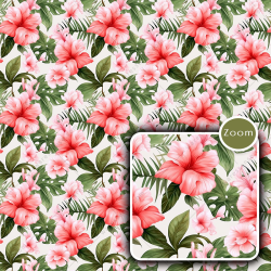 4 Tropical Seamless Patterns, Hawaiian Floral Collection ( JPG))