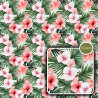 4 Tropical Seamless Patterns, Hawaiian Floral Collection ( JPG))