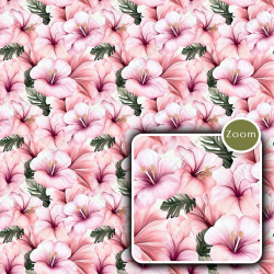 4 Tropical Seamless Patterns, Hawaiian Floral Collection ( JPG))