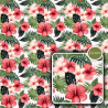 4 Tropical Seamless Patterns, Hawaiian Floral Collection ( JPG))