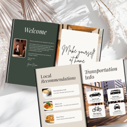 Airbnb Welcome Book Canva Template, Editable Host Binder, Printable House Manual Guide, Vacation Rental Guest Packet