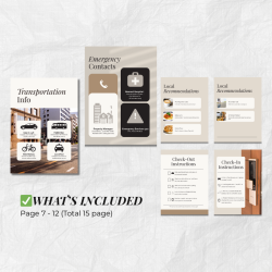 Airbnb Welcome Book Canva Template, Editable Host Binder, Printable House Manual Guide, Vacation Rental Guest Packet