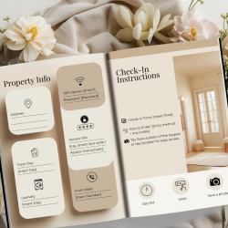 Airbnb Welcome Book Canva Template Editable Host Binder Printable House Manual Guide Vacation Rental Guest Packet