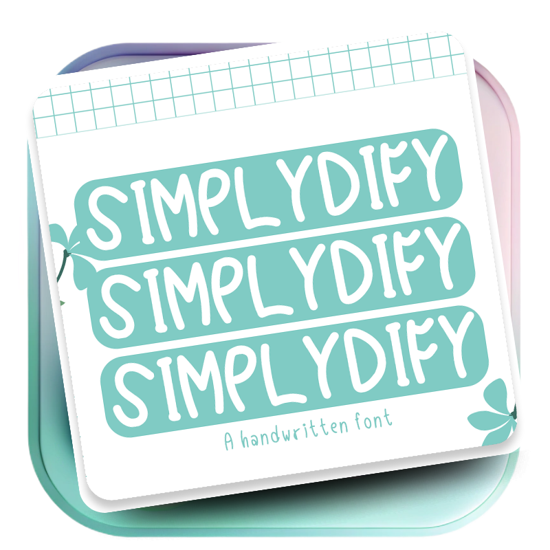 SimplyDify - a handwritten font