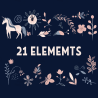Minimalist Unicorn Clipart Pack, 21 Cute Vector Unicorns, PNG 300 DPI, SVG, AI, EPS Source Files Instant Download