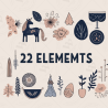 Minimalist Unicorn Clipart Pack, 22 Cute Vector Unicorns, PNG 300 DPI, SVG, AI, EPS Source Files Instant Download