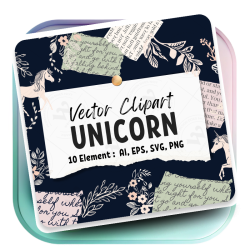 Minimalist Unicorn Clipart...