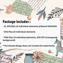 Minimalist Unicorn Clipart Pack, 15 Cute Vector Unicorns, PNG 300 DPI, SVG, AI, EPS Source Files Instant Download
