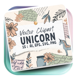 Minimalist Unicorn Clipart...