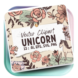 Minimalist Unicorn Clipart...