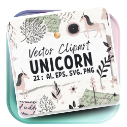 Minimalist Unicorn Clipart...