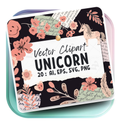 Minimalist Unicorn Clipart...