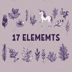 Minimalist Unicorn Clipart Pack, 17 Cute Vector Unicorns, PNG 300 DPI, SVG, AI, EPS Source Files Instant Download