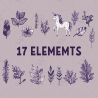Minimalist Unicorn Clipart Pack, 17 Cute Vector Unicorns, PNG 300 DPI, SVG, AI, EPS Source Files Instant Download