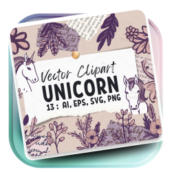 Minimalist Unicorn Clipart...