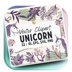 Minimalist Unicorn Clipart...