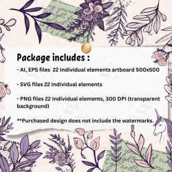 Minimalist Unicorn Clipart Pack, 22 Cute Vector Unicorns, PNG 300 DPI, SVG, AI, EPS Source Files Instant Download
