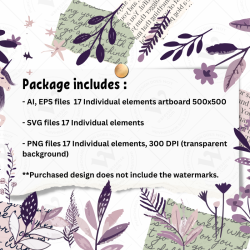Minimalist Unicorn Clipart Pack, 17 Cute Vector Unicorns, PNG 300 DPI, SVG, AI, EPS Source Files Instant Download